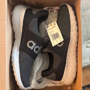 Adidas Kids Black and Gray Slip-On Sneakers